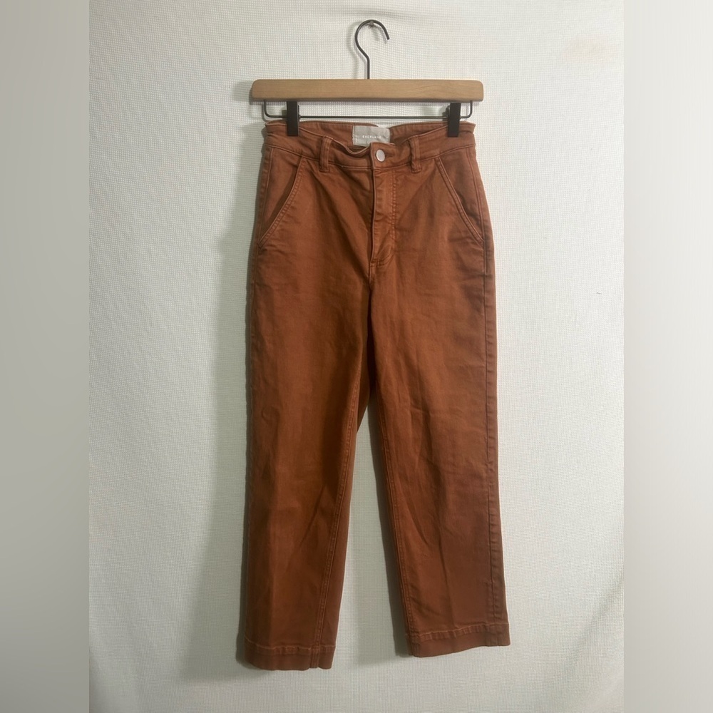 Everlane Cropped Straight Regular Women’s Rust Blogger Favorite Jeans Sz 00